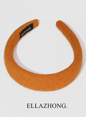 超显白~告别沉闷橙色发箍女增颅顶海绵头箍全包简约韩国发饰港风