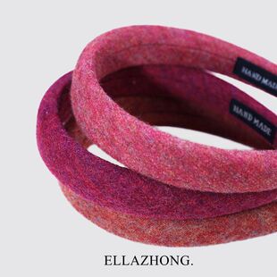 羊毛高品 超显白乌梅子酱色发箍头箍复古甜美增颅顶淑女发饰头饰