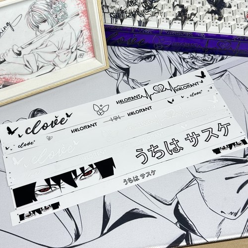 暮蝶无畏契约狼珠适用hero68he灯箱贴纸二次元游戏键盘灯罩贴纸