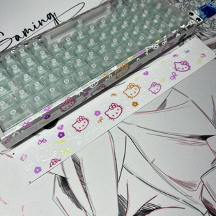 IQUNIX EV63kitty猫磁轴键盘键盘贴纸二次元电竞游戏装饰贴纸