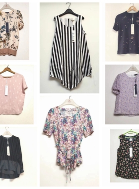 针织梭织38码短袖衬衫套头衫T恤修身版绿色蓝绿紫黄女2025夏沐*兰