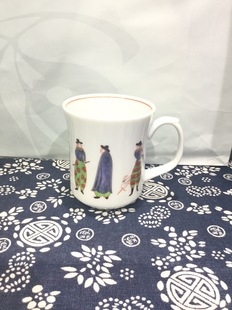 香蘭社马克杯水杯茶杯奶杯荷兰陀人款促销带把日本皇室用送人自用