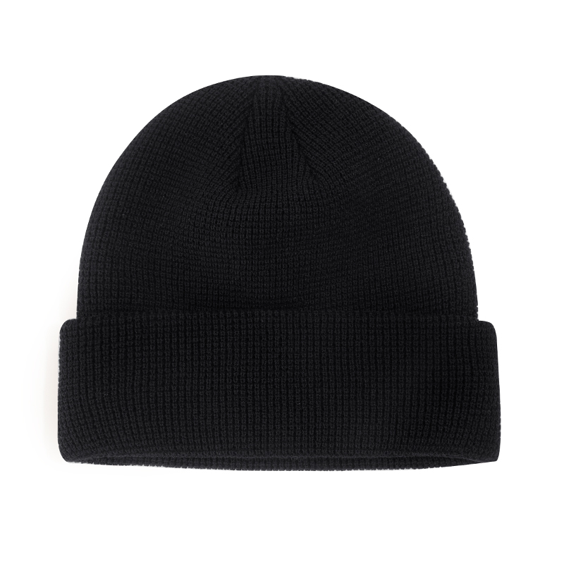 thumbnail for [THE HOBOO] Japanese solid color waffle beanie hat women's autumn and winter trendy brand cold hat men's warm knitted hat