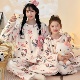 珊瑚绒儿童家居服 法兰绒女孩大童薄款 母女亲子装 睡衣2025秋冬新款