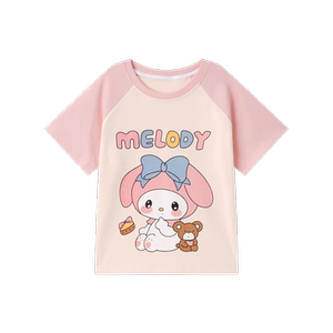 亲子装母女睡衣短袖短裤2024夏季纯棉薄款儿童女宝宝美乐蒂家居服