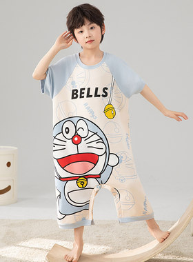男童睡衣夏季薄款纯棉连体衣