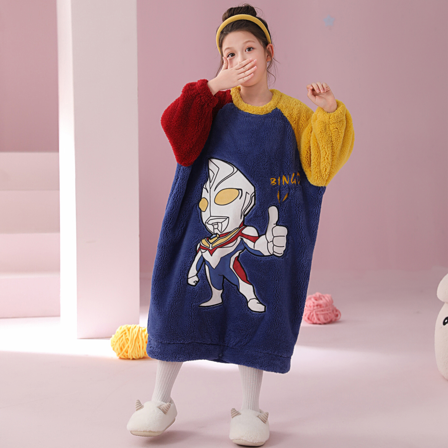 2025新款冬季儿童连体睡袋防踢被