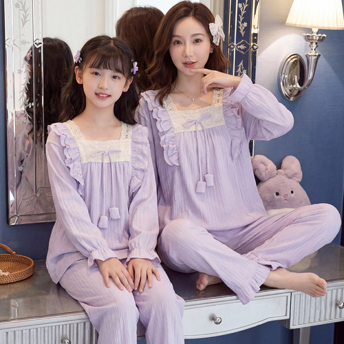 2026春秋季新款甜美亲子母女睡衣