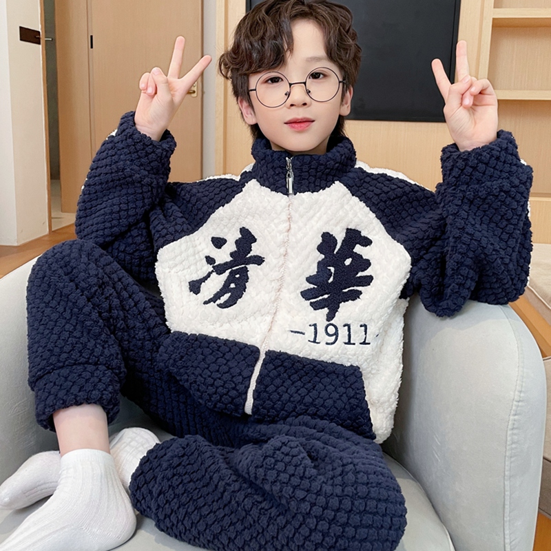 卡通冬季睡衣男童保暖