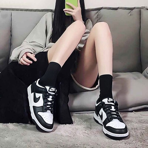 耐克NIKE女鞋 Dunk大童鞋运动休闲低帮运动鞋休闲板鞋 CW1590-100