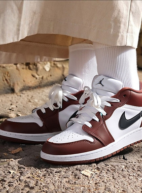 NIKE耐克正品板鞋女鞋25夏季新款红色AJ1休闲鞋运动鞋HF3188-102