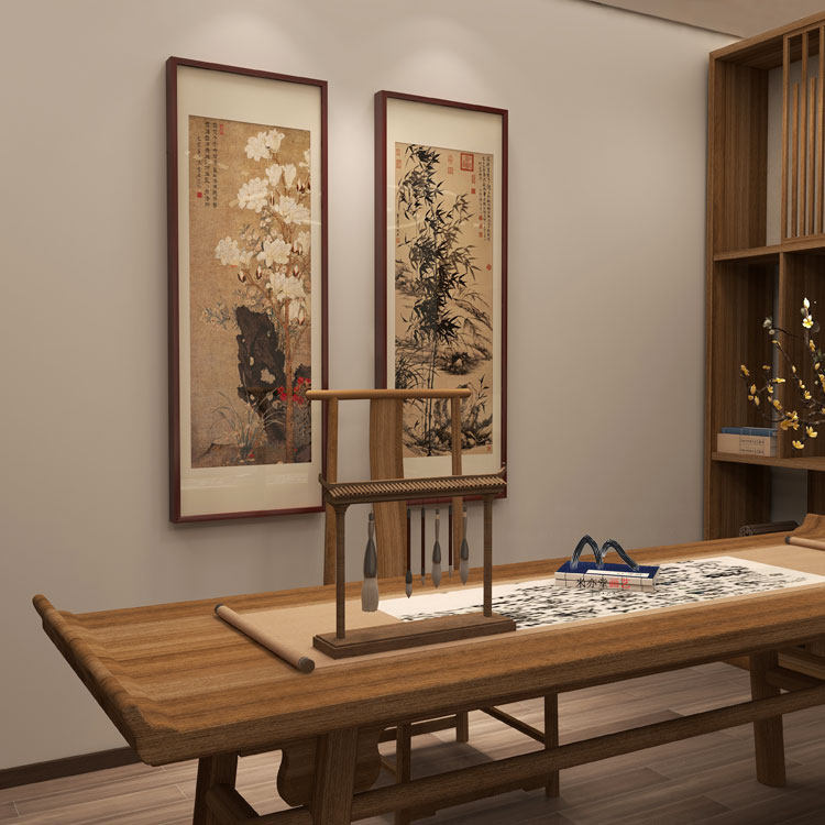 米亦堂x玉堂芝兰图 新中式字画孙克弘花鸟国画办公室玄关客厅挂画