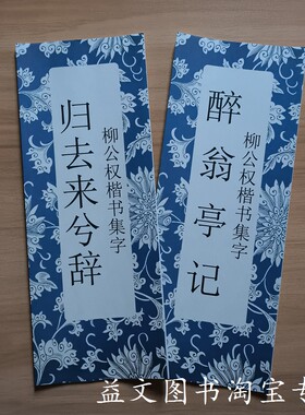 柳公权楷书集字毛笔字帖 醉翁亭记归去来兮辞 书法长卷经折装简装