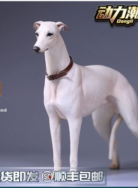 【动力潮玩】Mr.Z 仿真动物  灵缇犬 格力犬  GD001款 白色