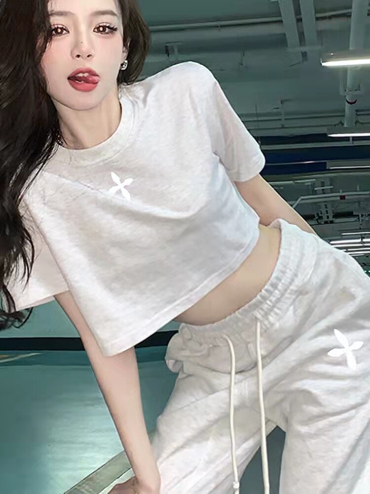 爵士舞服装女学生夏季jazz风格舞蹈上衣宽松街舞裤子现代舞演出服