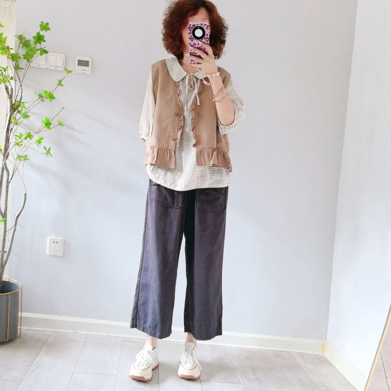 休闲刺绣韩国进口2025年夏季高腰