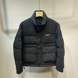 满印羽绒服男冬季2024新款高级感立领潮牌加厚衣服男潮流冬装上衣