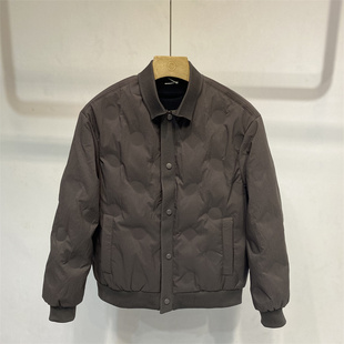 设计感翻领羽绒服男短款轻薄修身休闲夹克外套冬季新款辰逸新品