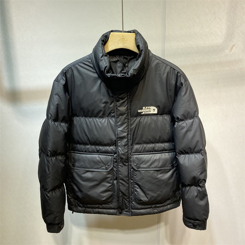 潮牌潮流立领短款免洗羽绒服