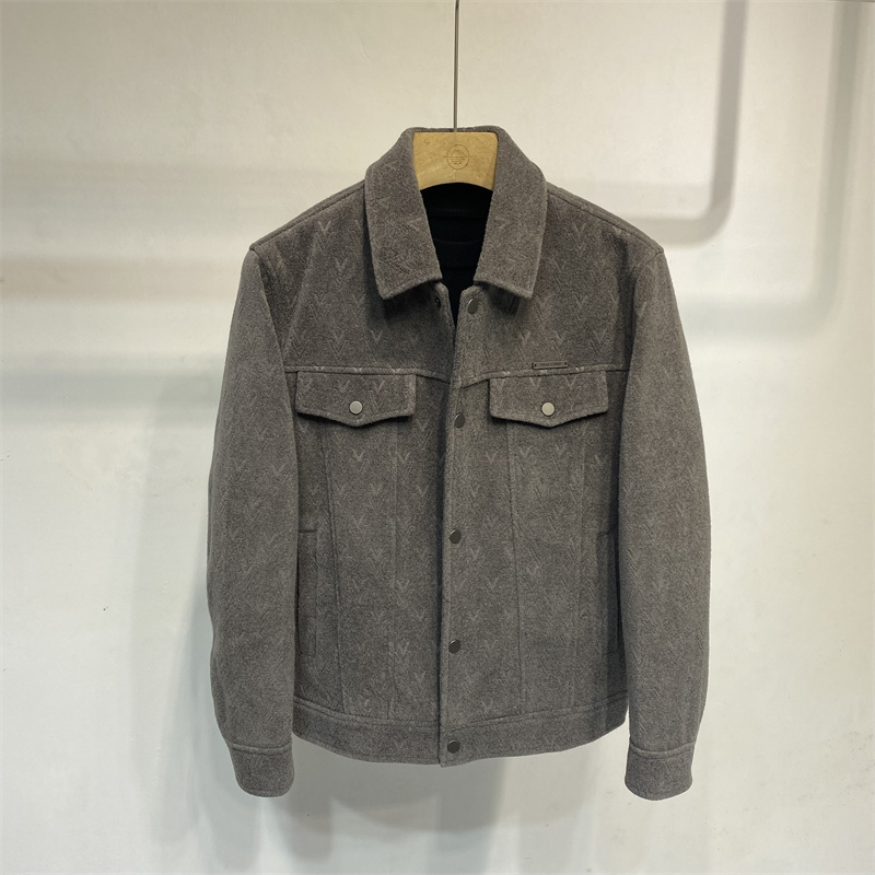 2025冬季新款男士短款毛呢大衣