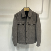 百搭休闲外套夹克 2025冬季 短款 新款 外套毛呢大衣加绒加厚时尚 男士