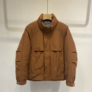 2025冬季新品立领短款羽绒服男宽松休闲保暖外套5mm潮牌外套三防