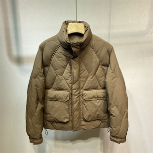 羽绒服菱形工艺潮牌保暖男外套痞帅90白鸭绒上衣 男士 2024冬季 新品
