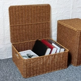 Производитель источника Имитация лозы сплетенная корзина для хранения домашнего хранения, гостиная книга газета закуски и мусор в ванной комнате для хранения одежды для хранения одежды