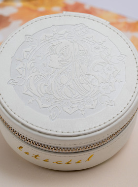 星见夏空LETECIEL 花的诗 大尺寸压花数码耳机线材配件收纳包盒