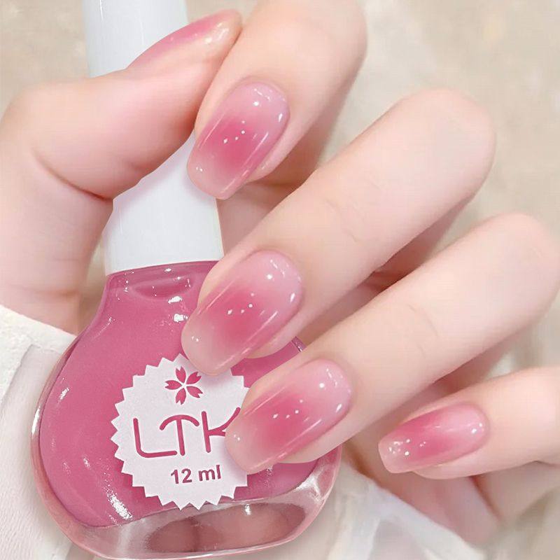 渐变粉嫩指甲油显白持久温柔快干透明裸粉美甲专用防水不掉不可剥,彩妆/香水/美妆工具,指甲油,淘宝优惠券,粉丝福利购,淘宝优惠卷