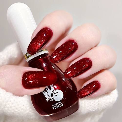 爆闪亮片指甲油免烤持久热卖不掉网红碎钻美甲流行不可剥高档专用