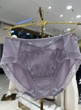 华歌尔新款铂尔西 WP38E5 女式中腰蕾丝舒适三角内裤WB38E5配 299