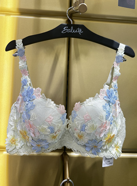 salute莎露特文胸 LB3104 四分之三薄杯蕾丝刺绣奢华聚拢内衣1980
