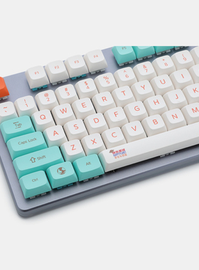 XDAV2快乐星球热升华机械键盘键帽pbt60/64/87/96/104多配列球帽