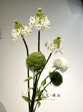 花艺精品仿真天鹅绒白毛球