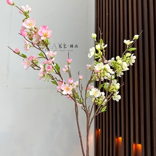 仿真杏花樱花碧桃花苹果花树装饰枝条清晰淡雅小花海棠花