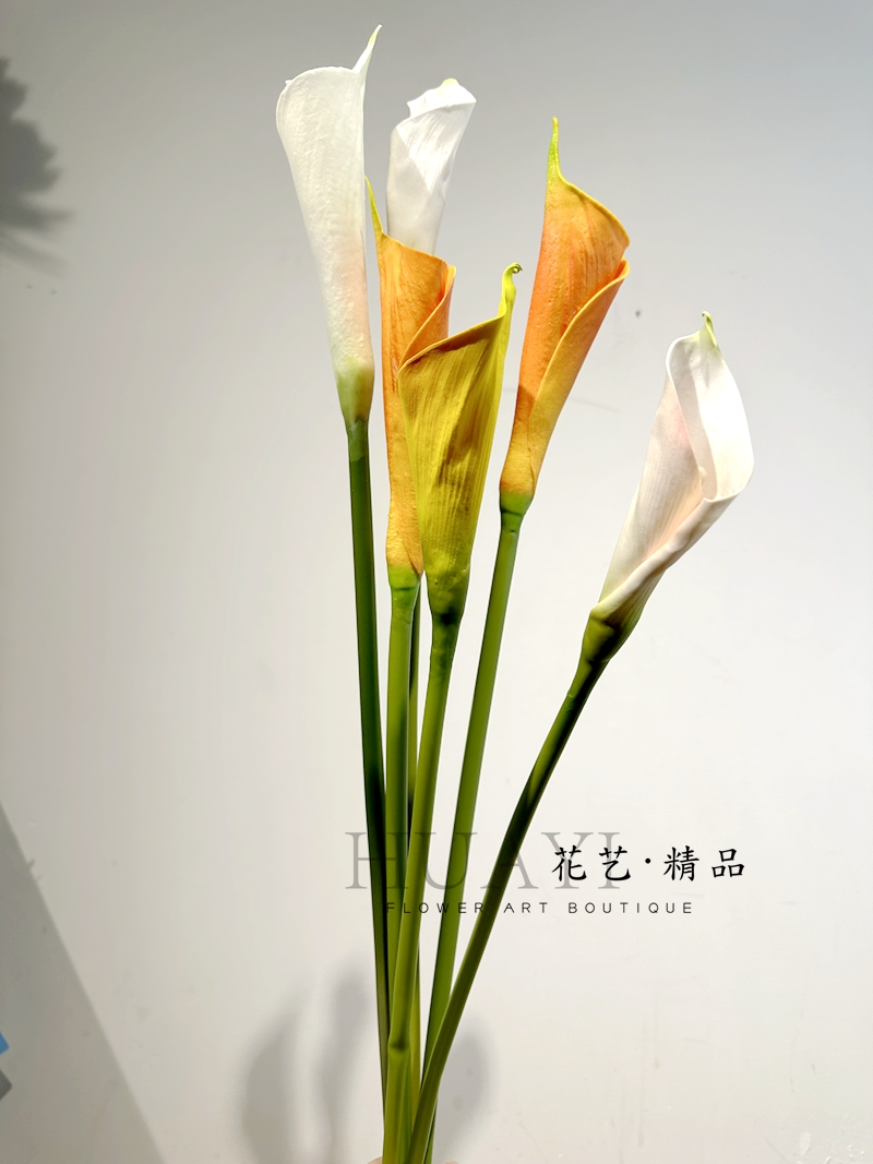 仿真花粉掌仿真红掌手感绿掌白掌马蹄莲家居装饰假花软装花艺设计