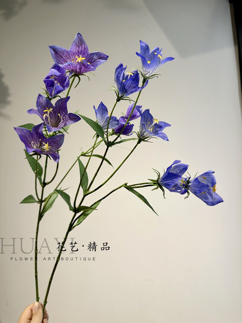 花艺精品仿真花桔梗单只图片
