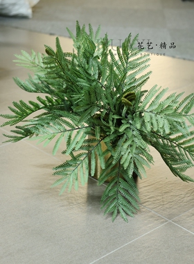 仿真蕨类植物盆栽室内装饰绿植摆件盆栽芒萁叶铁树植株