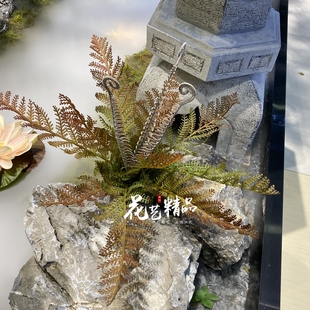 软胶红蕨草波士顿蕨园林造景花园装 饰品仿真植物 饰假花草陈列装