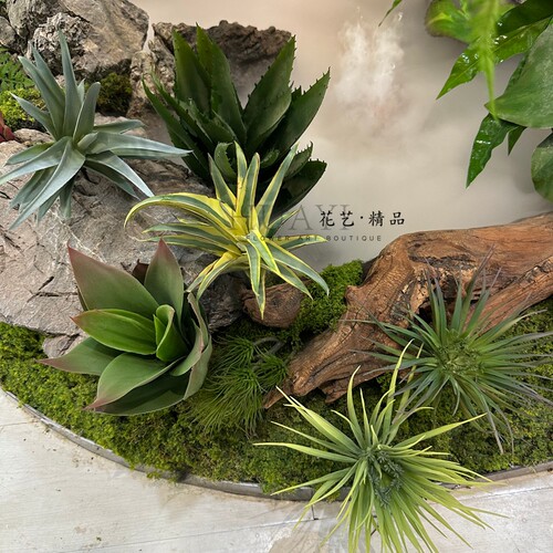 花艺精品 龙舌兰仿真植物绿植家居门店造景堆景装饰芦荟空气草