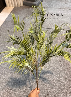 仿真卷蕨凤尾竹叶装饰花束棕榈叶热带植物装饰品绿植波斯草芒萁