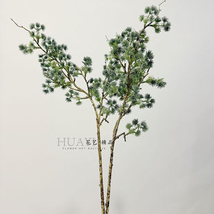 高枝手感蓬莱松仿真松针松树枝美人松迷你松大树装饰圣诞节装置