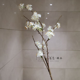 仿真樱花枝花艺摆件客厅卧室桌面樱花树装饰枝叶雪樱 桃花梅花