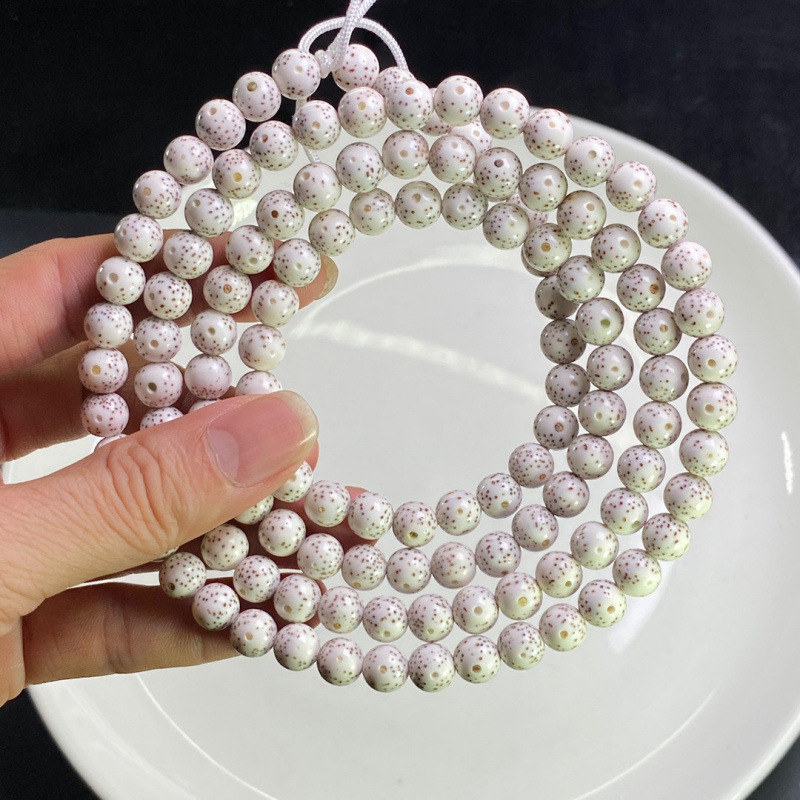 原生态星月菩提子108颗 正月圆珠原籽海南高密佛珠念珠手串男项链