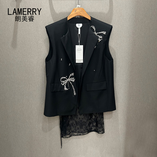 LAMERRY | 朗美睿 女装 正品折扣 26春装 钉珠西装马甲 LWLS2W012