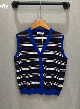 FIZZFLY | 设计师品牌 25秋装 羊毛 条纹 开衫 针织衫 马甲