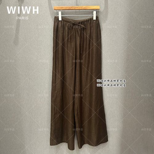 WIWH | 正品实拍女装 26夏 咖色 亚麻 休闲裤 长裤 WHLK3E266