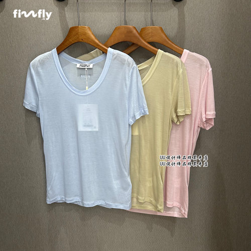 fizzfly |  正品专柜 设计师 2026新款夏新款U领圆领T恤