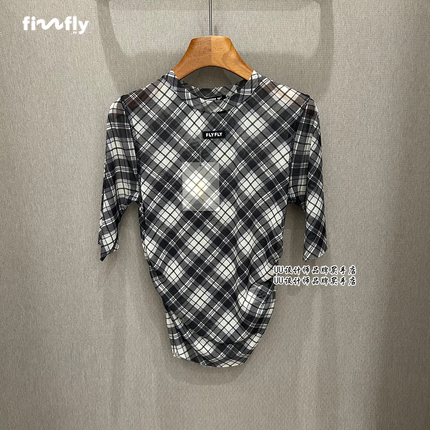fizzfly |  正品专柜 设计师女装 2026新款 格子面膜短袖T恤